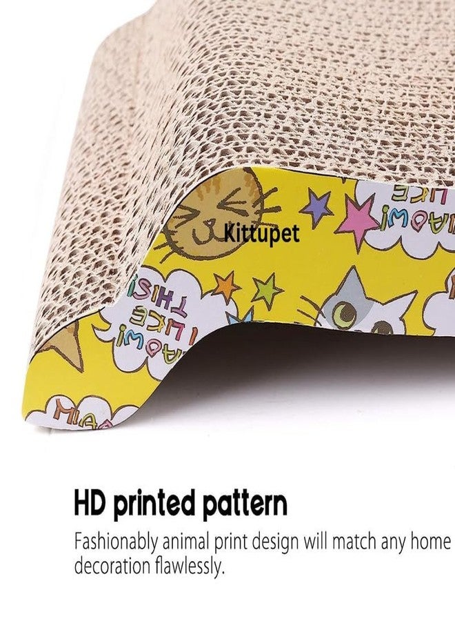 KittuPet Cat Scratching Board Pad Toy, Wave Curved Catnip Catch Board Mat,Satisfy Your kitty's (Pack o 1) - Image 3